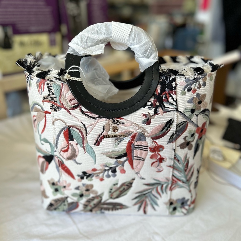 Spartina 449 City Market Elegant Floral Women's Shoulder Bag NWT